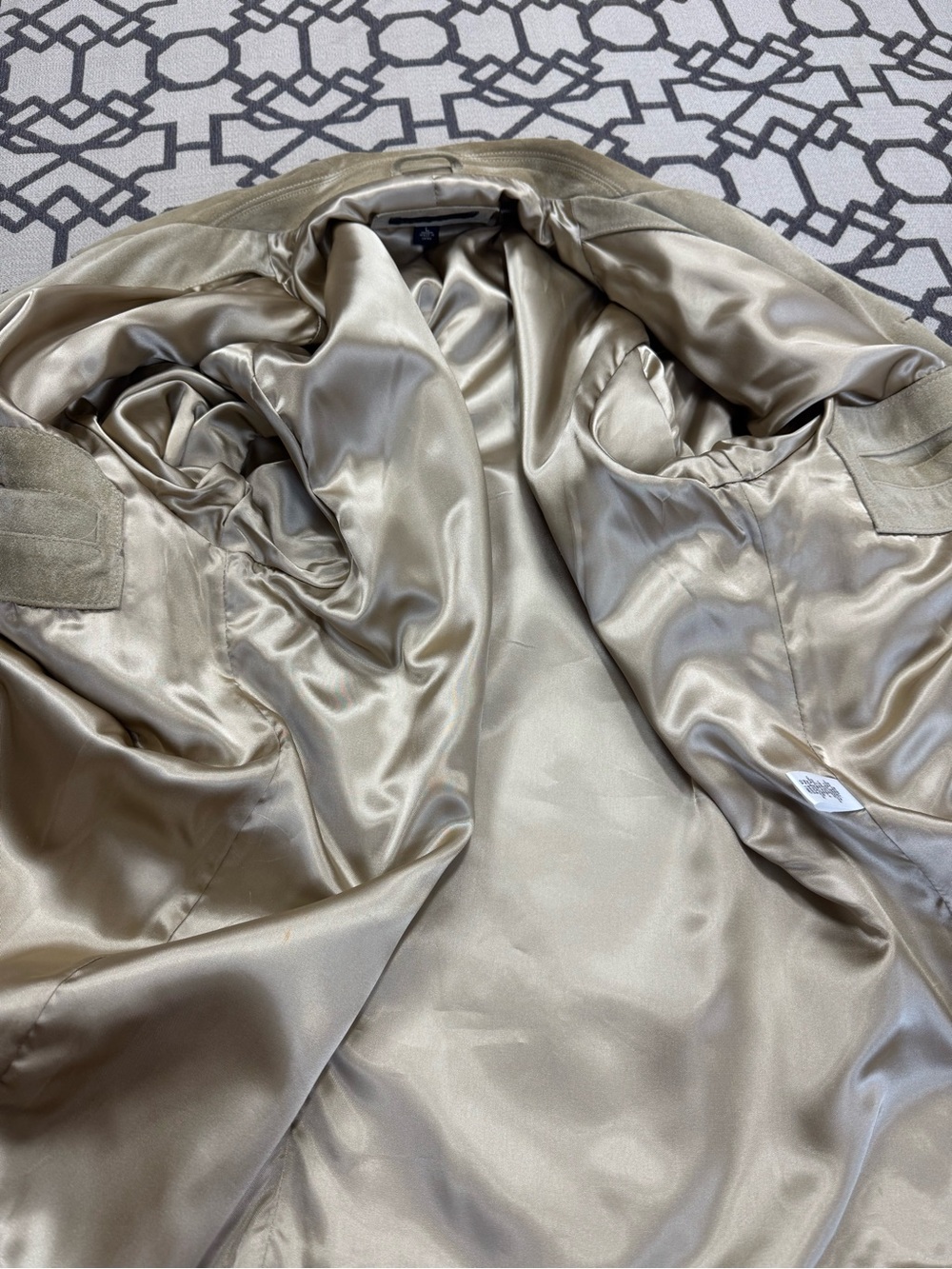 Vintage Y2K Banana Republic Men’s Suede Leather Blazer Jacket Tan Beige L - Picture 6 of 17